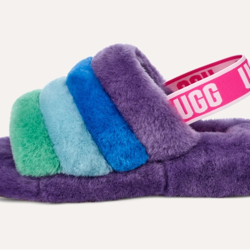 UGG Colorful Fluffy Slippers
